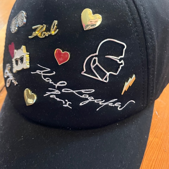 Karl Lagergeld Paris Logo Charm Baseball Cap main image 2